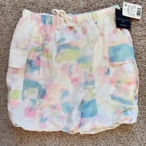 Grayson Threads Girls Bubble Skirt L 10-12 Cargo Pockets Nylon Pastel Multicolor